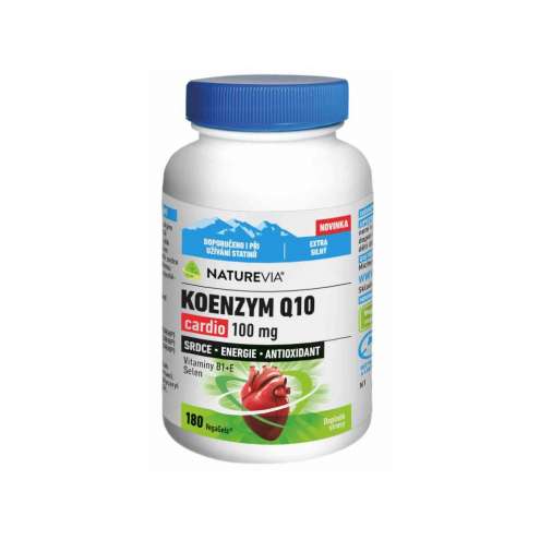 NatureVia Koenzym Q10 Cardio - Коэнзим Q10 100 мг, 180 капсул
